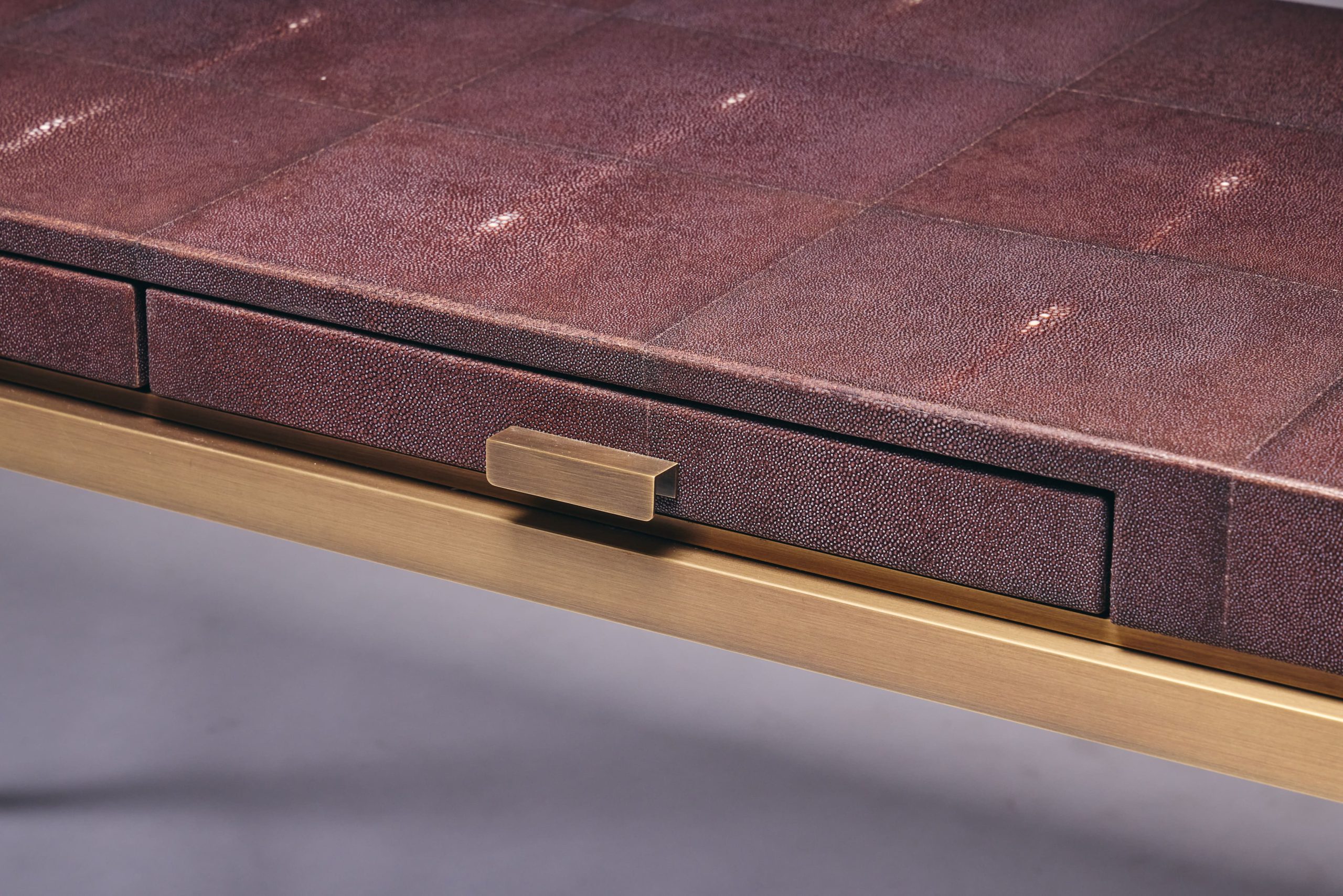 Reda AMALOU_collection Galerie_Edha Desk_Brown shagreen_©Mikael Benard_28
